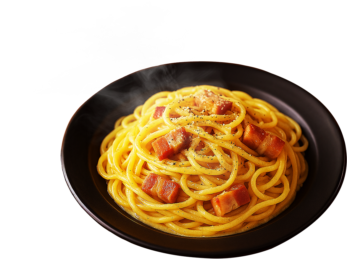 ヨシ・カルボナの代表メニュー、ヨシ・カルボナーラ